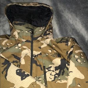 North face camo winter jacket